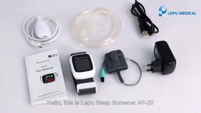 Bluetooth bağlantısı ile Lepu AP-20 uyku apne Screener giyilebilir dijital bilek Pulse oksimetre