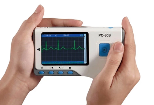 Lepu PC-80B taşınabilir EKG monitör kolay EKG makinesi el kalp hızı monitörü